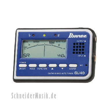 Ibanez GU40-BL Automatic and Manual Guitar/Bass Tuner blue