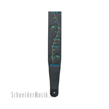 Ibanez LS65TL-BKG Leather Strap "Tree of Life" black/green