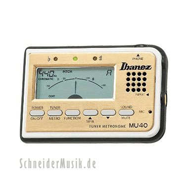 Ibanez MU40 Chromatic Tuner & Metronome golden
