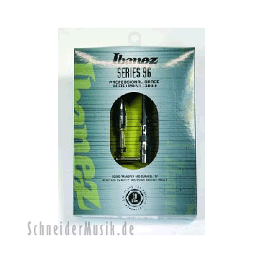 Ibanez NSC20L Series 96 Instrument Cable, straight - right angle 20Ft. (6.10m) black