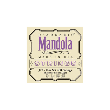 D'Addario J72 Mandola / Fósforo Bronce - Blanda
