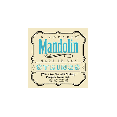 D'Addario J73 Mandolina / Fósforo Bronce -Blanda