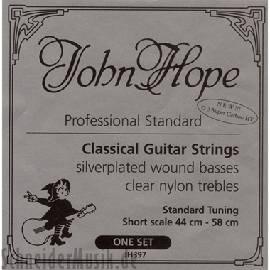 John Hope JH 397 Professional Standard Set (Short Scale 44-58cm), with G3 Super Carbon HT