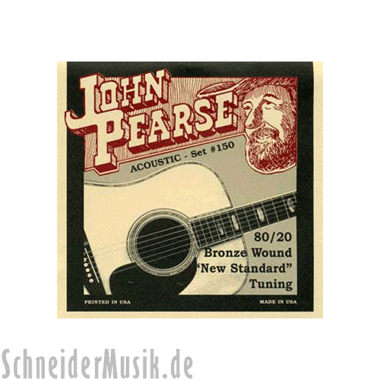 John Pearse 150NS Acoustic 80/20 Bronze Wound, new standard