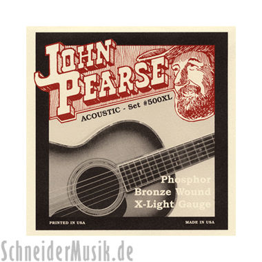 John Pearse 500XL Acoustic Phosphor Bronze Wound, extra light