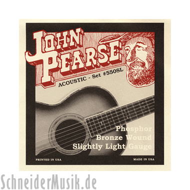 John Pearse 550SL Acoustic Phosphor Bronze Wound, slightly light