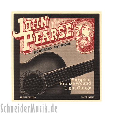 John Pearse 600L Acoustic Phosphor Bronze Wound, light