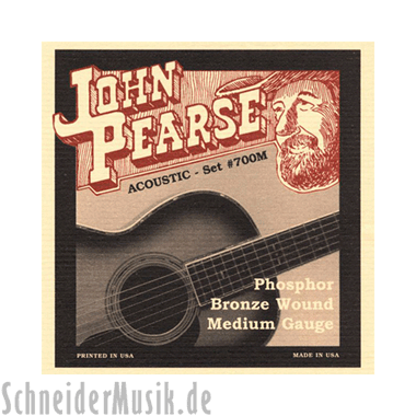 John Pearse 700M Acoustic Phosphor Bronze Wound, medium