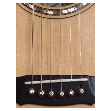 John Pearse KingPins - Set of 6 Bridge Pins +1 End Pin, Brass