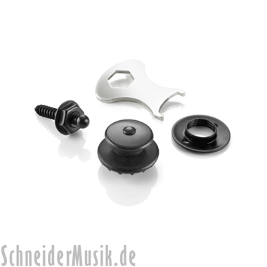 LOXX Security Lock Guitarra Eléctrica, cromo negro (1 par)