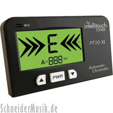 Intellitouch PT-10 XL Traditional Tuner / Afinador Automático y Cromático, negro
