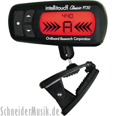 Intellitouch PT-30 Classic Clip-On Tuner, black