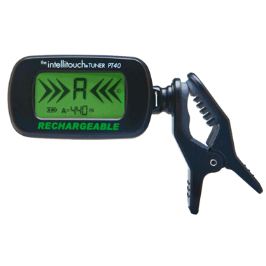 Intellitouch PT-40 Rechargeable Tuner (Clip-On) / Afinador negro