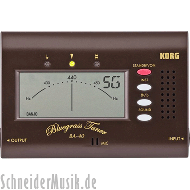 KORG BA-40 Bluegrass Tuner / Afinador para  banjo, mandolina etc.
