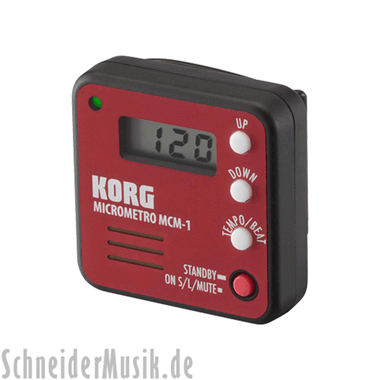 KORG MCM-1RD Micrometro - Digital (Clip-On) Metronome, red
