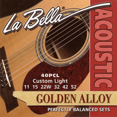 La Bella 40PT Golden Alloy XL