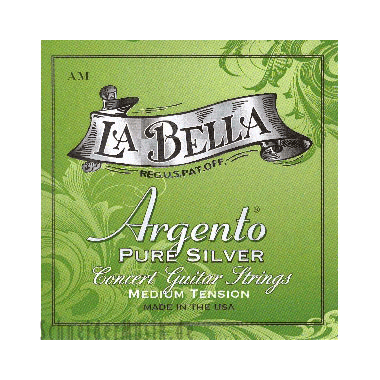 La Bella AM Argento Pure Silver - Medium Tension