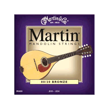 Martin M400 Mandolin 80/20 Bronze, 8-String L Loop End