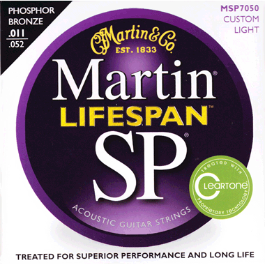 Martin MSP7050 SP Lifespan 92/8 Phosphor Bronze, Custom Light