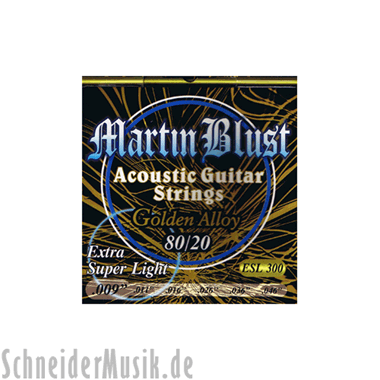 Martin Blust ESL300 Acoustic Golden Alloy 80/20, Extra Super Light