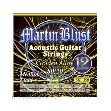 Martin Blust ML350 12 Acoustic Golden Alloy 80/20, Medium Light (12-string)