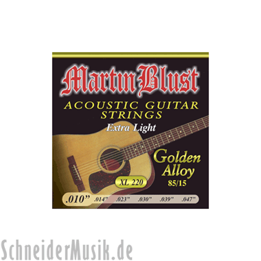 Martin Blust XL220 Acoustic Golden Alloy 85/15, Extra Light
