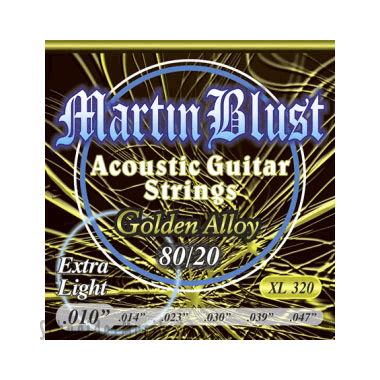 Martin Blust XL320 Acoustic Golden Alloy 80/20, Extra Light
