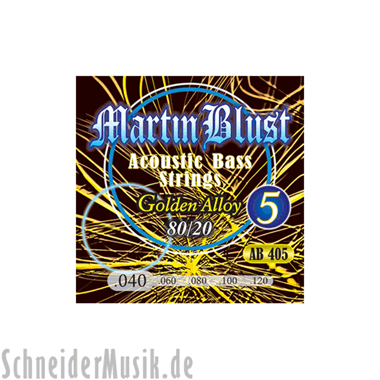 Martin Blust AB405 Acoustic Bass Golden Alloy 80/20 (5-string)