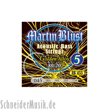 Martin Blust AB455 Acoustic Bass Golden Alloy 80/20 (5-string)