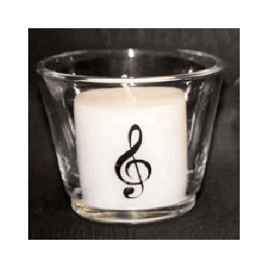Candle in a Glass "Treble Clef"