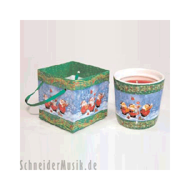 Candle in a China Pot "Santa Claus"