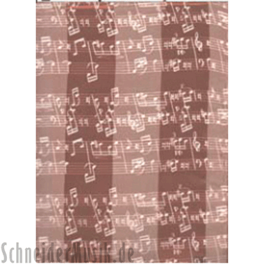 Scarf "Sheet music" bordeaux-white