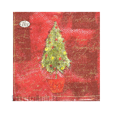 Christmas Napkins \"Snowman\" red (20-pack)