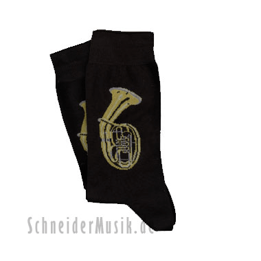 Music-Socks black with print tenorhorn Size 43/45
