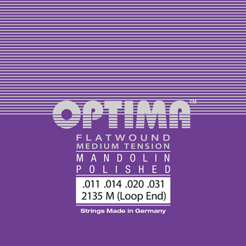 Optima 2135 Mandolin Set (Flatwound Polished) Loop End