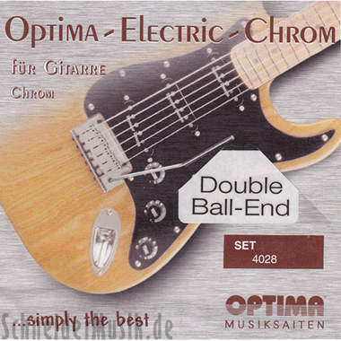 Optima 4028 Electric CHROME Strings M, Double Ball End