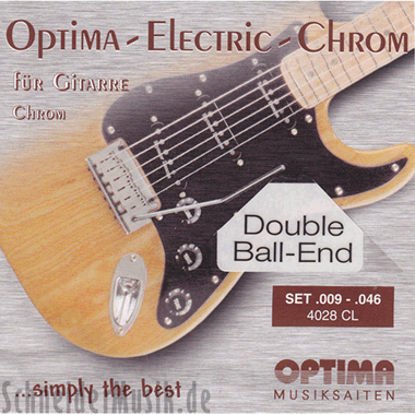 Optima 4028 Electric CHROME Strings CL, Double Ball End