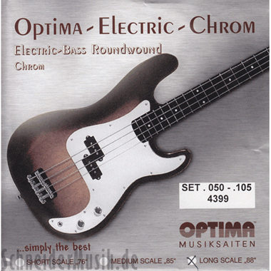 Optima 4399 LS Bass CHROME Roundwound M, Long Scale (88 cm)
