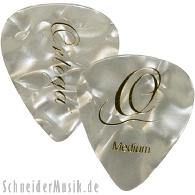 Ortega OGP-WP-T10 Celluloid Picks, Thin - White Pearl (10-pack)