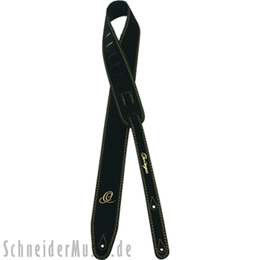 Ortega OSS2-BK Suede Leather Strap, black