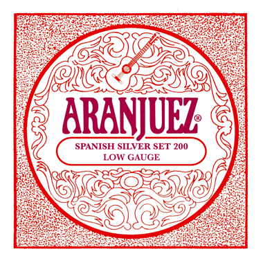 Aranjuez A200 SPANISH SILVER Juego, Low Tension (rojo)