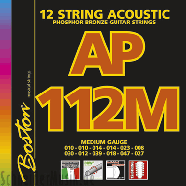 Boston AP 112M Acoustic Phosphor Bronze, Medium (12-string)