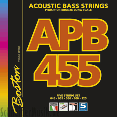 Boston APB 455 Acoustic Bass Phosphor Bronze, Long Scale, medium (5-string)
