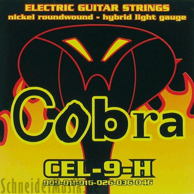 Cobra CEL-9-H Electric Nickel Roundwound, Hybrid Light