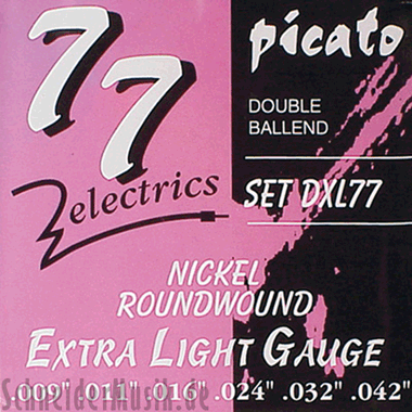 Picato DXL77 Electrics 77 Nickel Roundwound (Double Ballend), Extra Light
