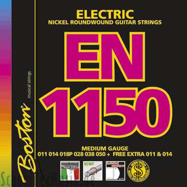 Boston EN 1150 Electric Nickel Roundwound, Medium (+ free extra 011 & 014)