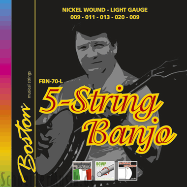 Boston FBN-70-L Banjo Nickel Wound, light (5-string)
