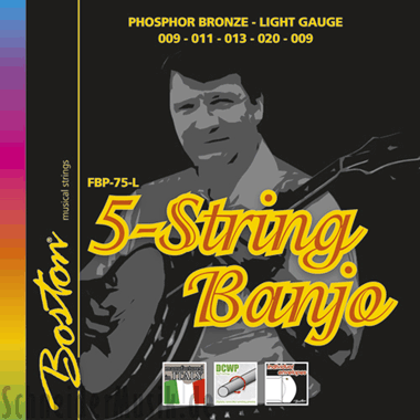 Boston FBP-75-L Banjo Phosphor Bronze, light (5-string)