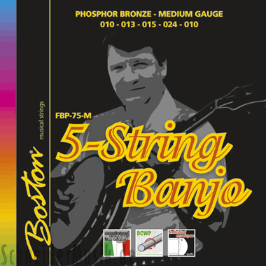Boston FBP-75-M Banjo Phosphor Bronze, medium (5-string)