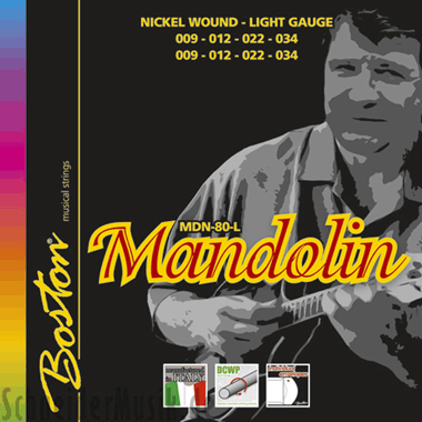 Boston MDN-80-L Mandolin Nickel Wound, light